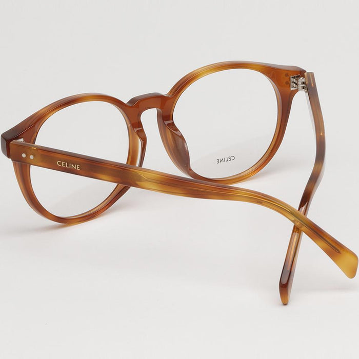 CELINE Round Acetate Eyeglasses Frame Asian Fit Unisex Tortoise