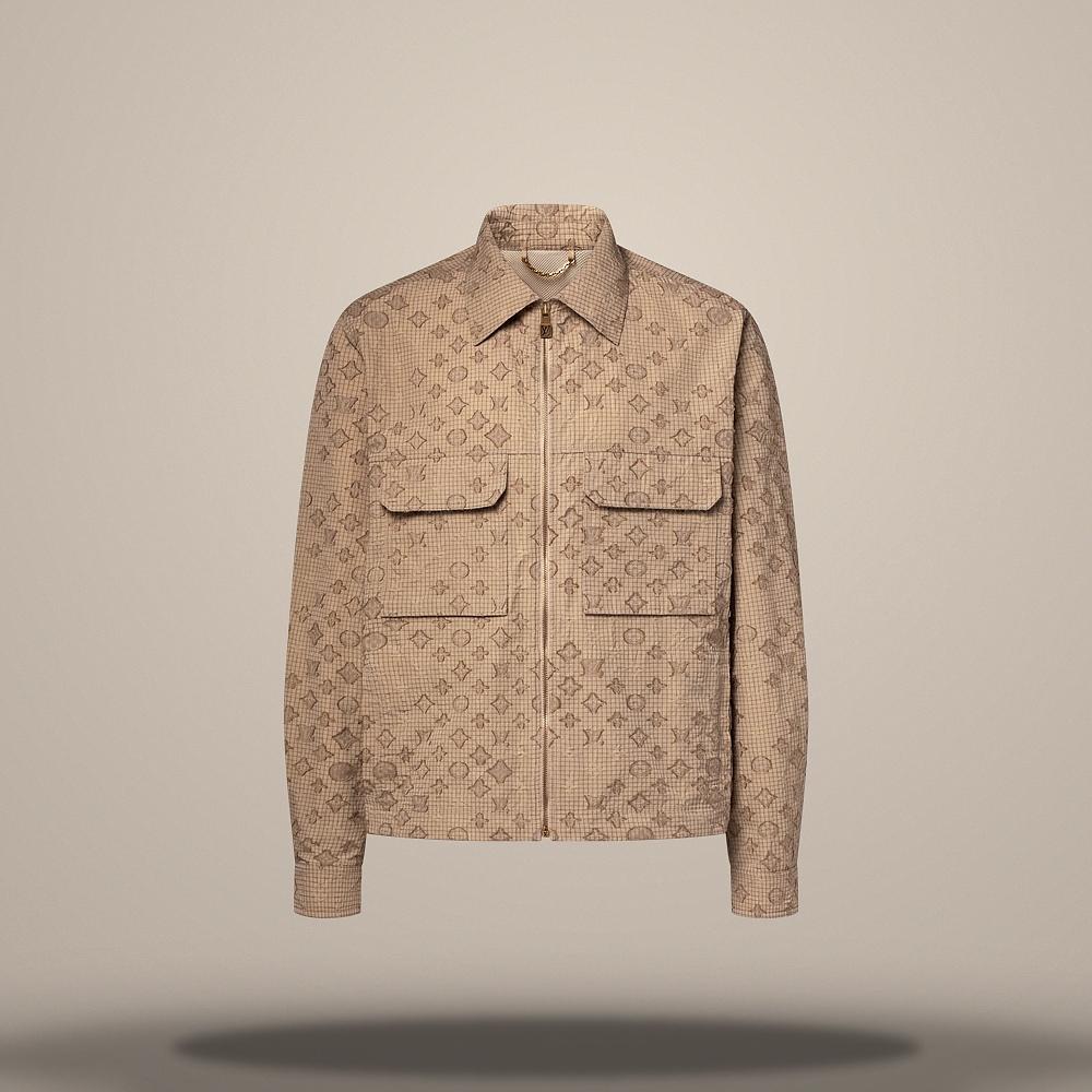 Louis Vuitton Monogram Ripstop Zip-Up Regular Fit Women's Overshirt