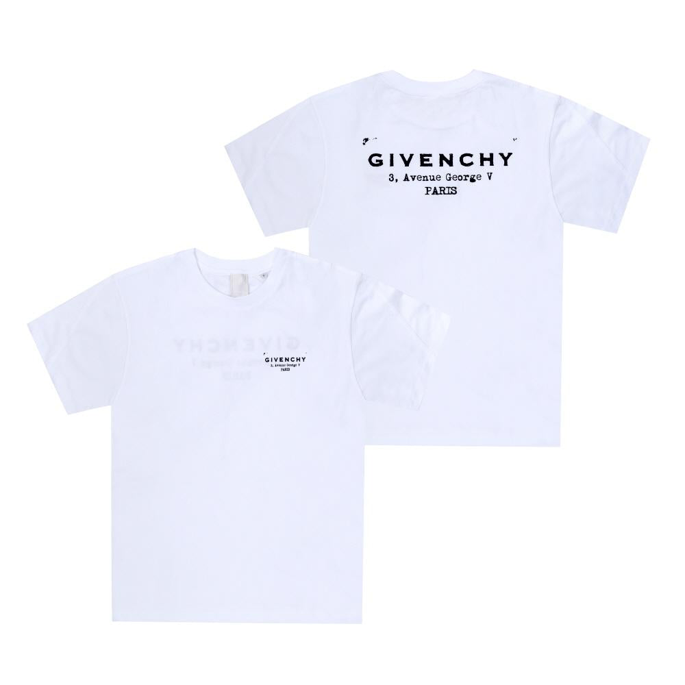 GIVENCHY Kids Short Sleeve T-Shirt White Cotton