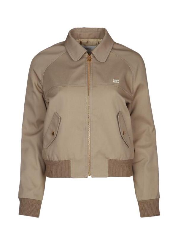 CELINE Triomphe Cotton Gabardine Blouson Jacket