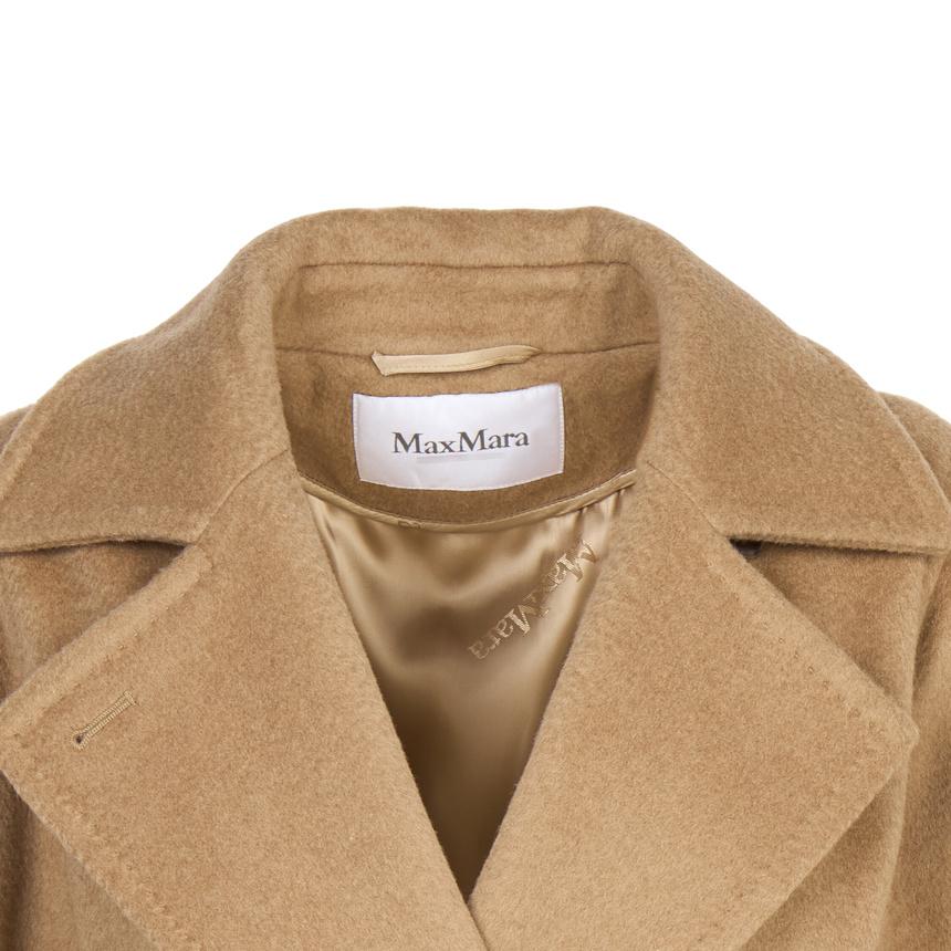 Max Mara Manuela Wrap Wool Cashmere Coat Ivory