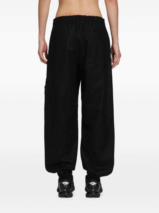 STONE ISLAND Black Cotton Fleece Jogger Sweatpants Men L2S153100024 S0F24 V0029