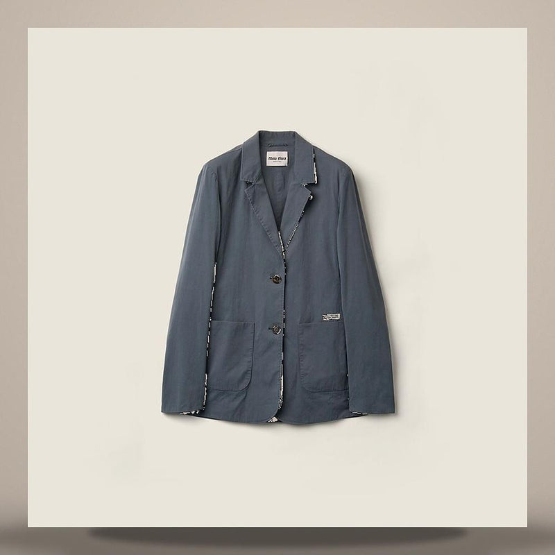 Miu Miu Washed Poplin Stretch Jacket