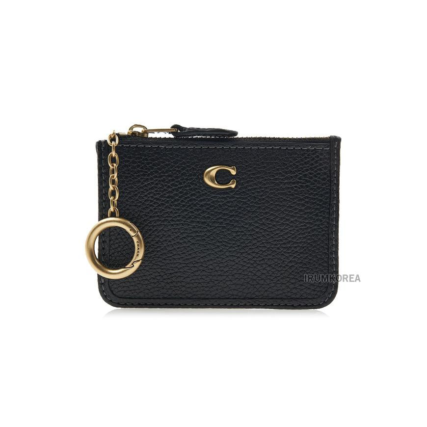 Coach Women’s ID Skinny Card Case Wallet Black Leather CR550 B4 BK