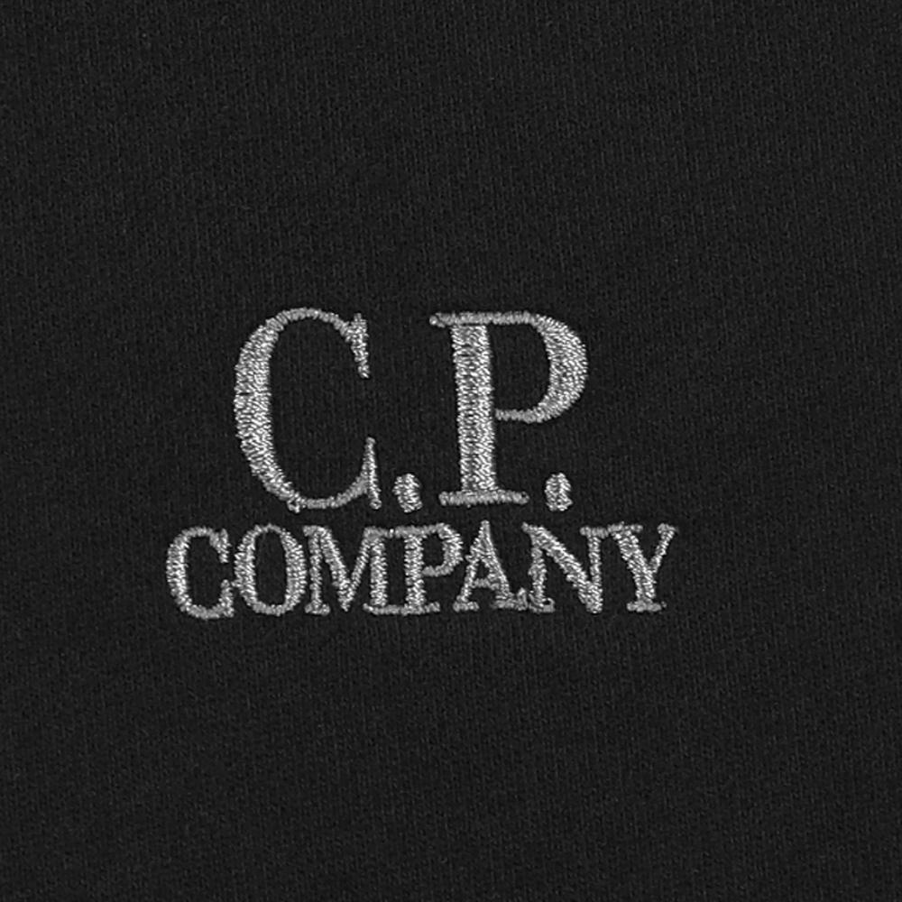 CP Company Embroidered Crewneck Fleece Sweatshirt Black Men