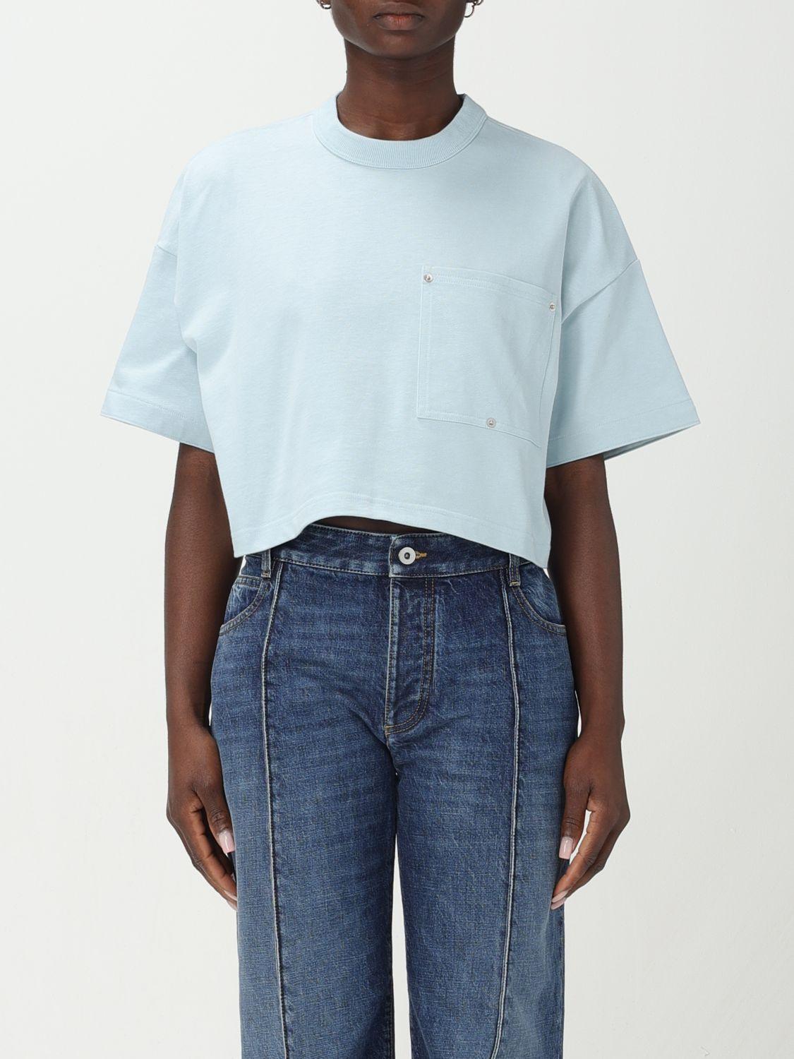 Bottega Veneta Short Sleeve Cotton T-Shirt Navy Women’s
