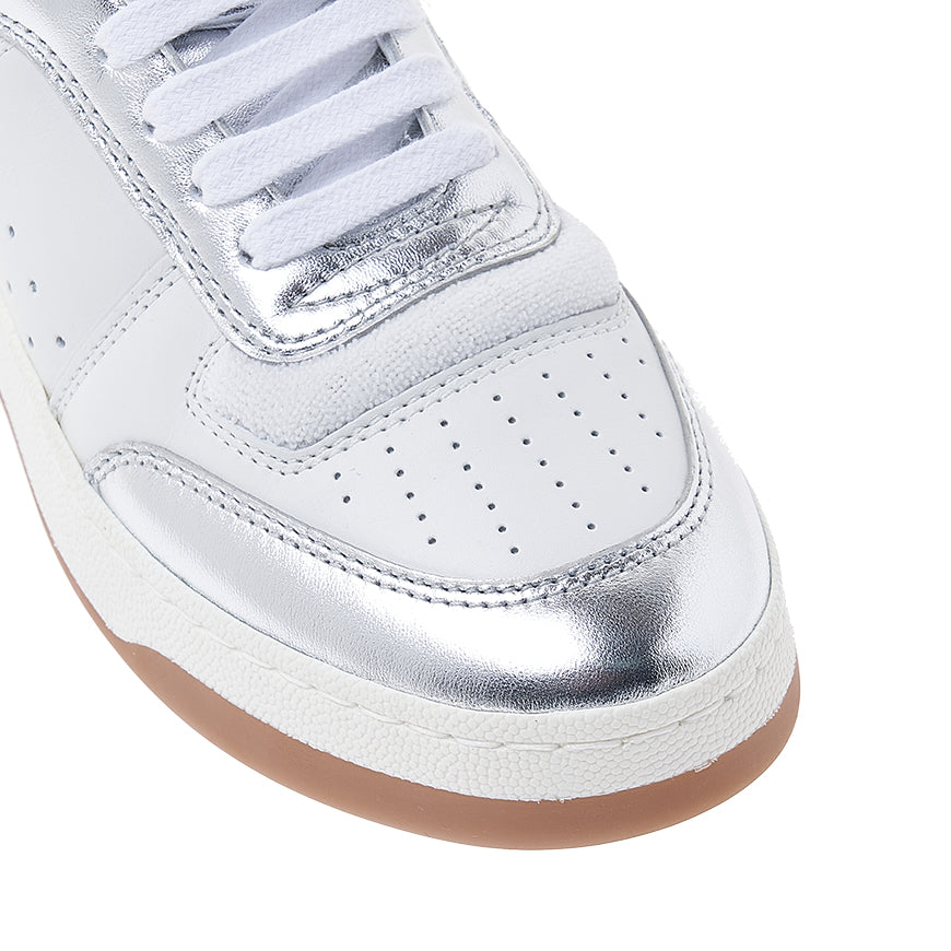 Saint Laurent Women's Grained Leather Mid-Top Sneakers 713655 AAAWS 1047 1