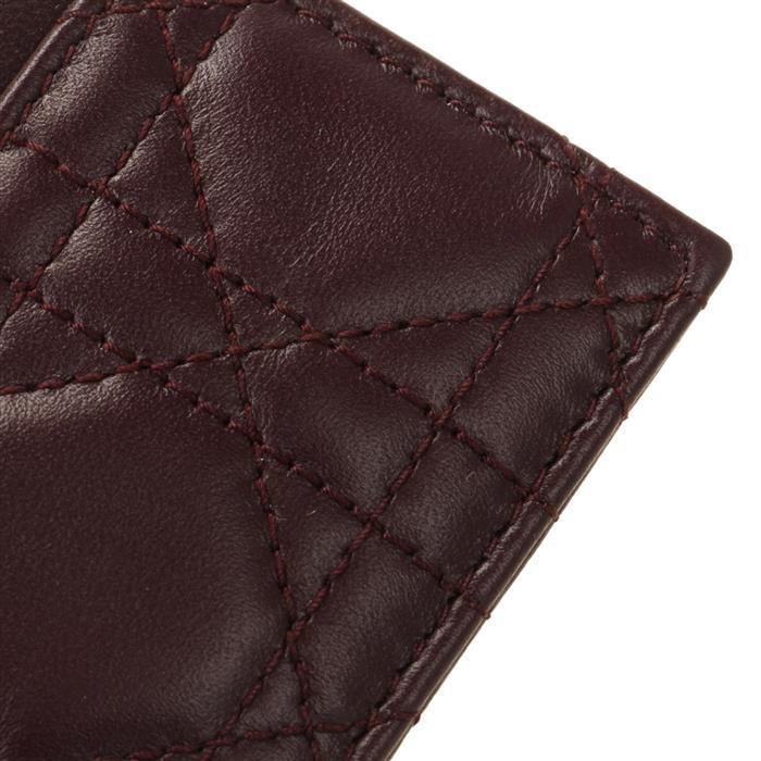 DIOR Lady Dior Freesia Leather Card Holder Wallet