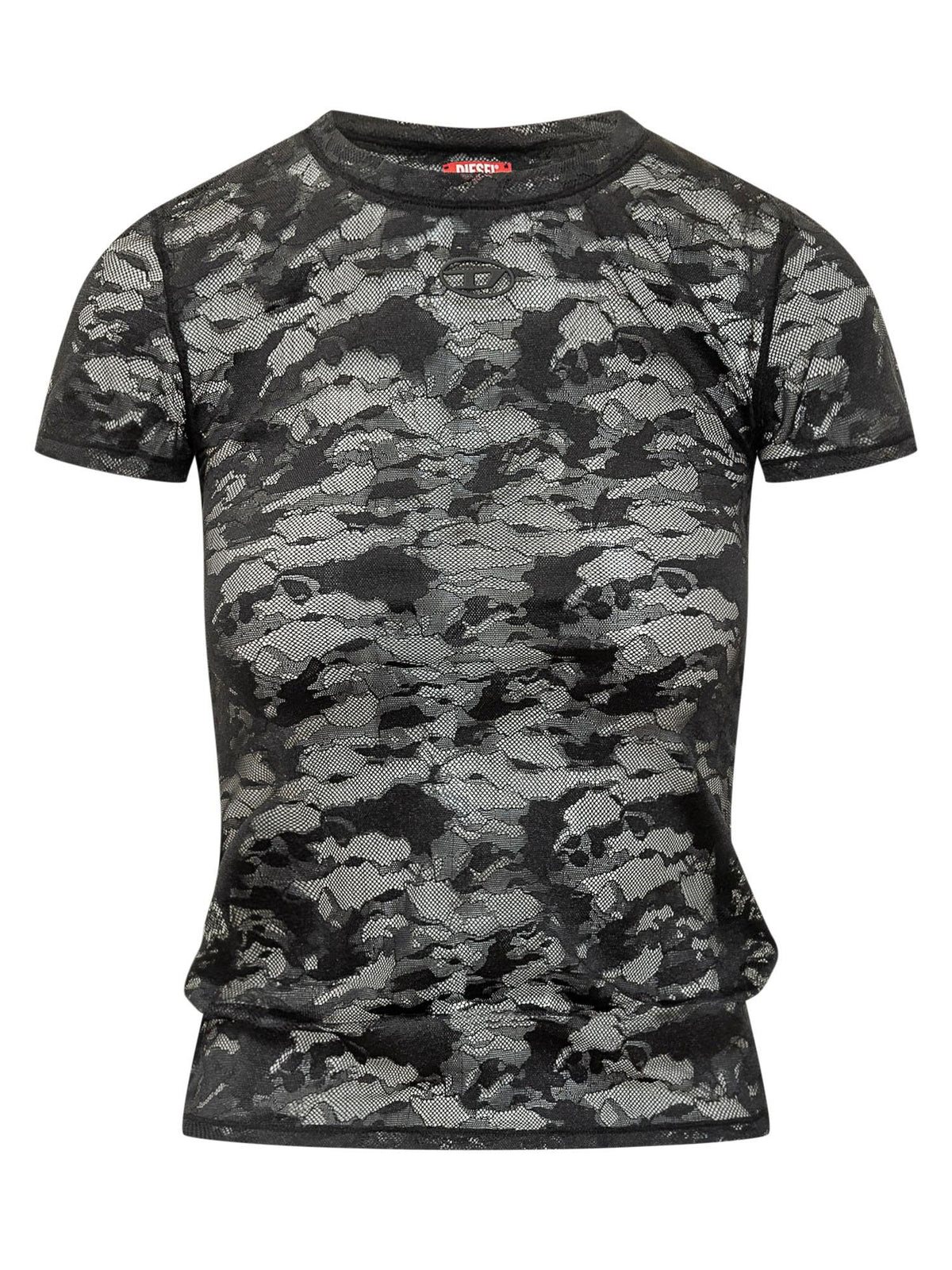 DIESEL Black Cotton Short Sleeve T-Shirt