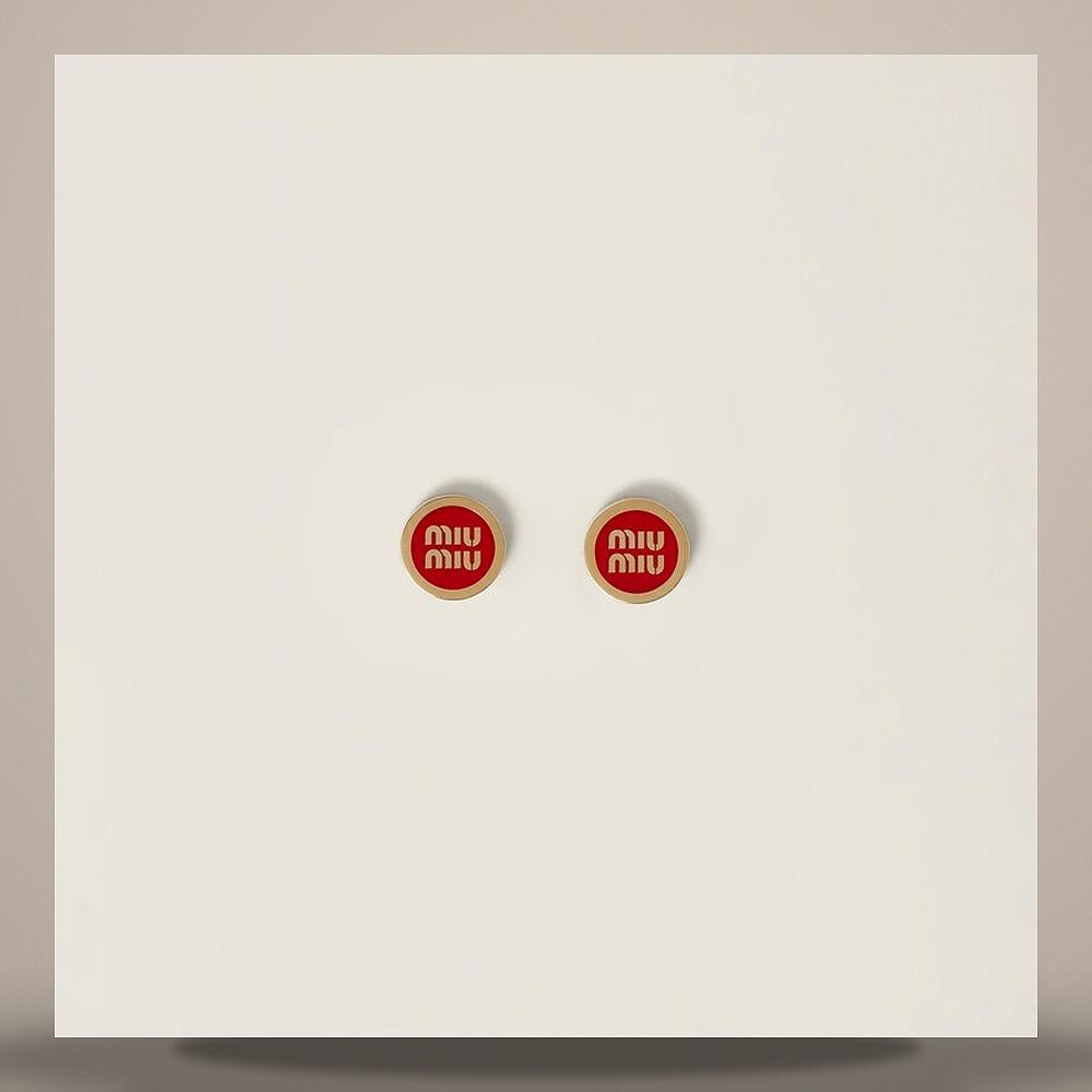 Miu Miu Enamel Metal Earrings 5JO912 2F6T F0011