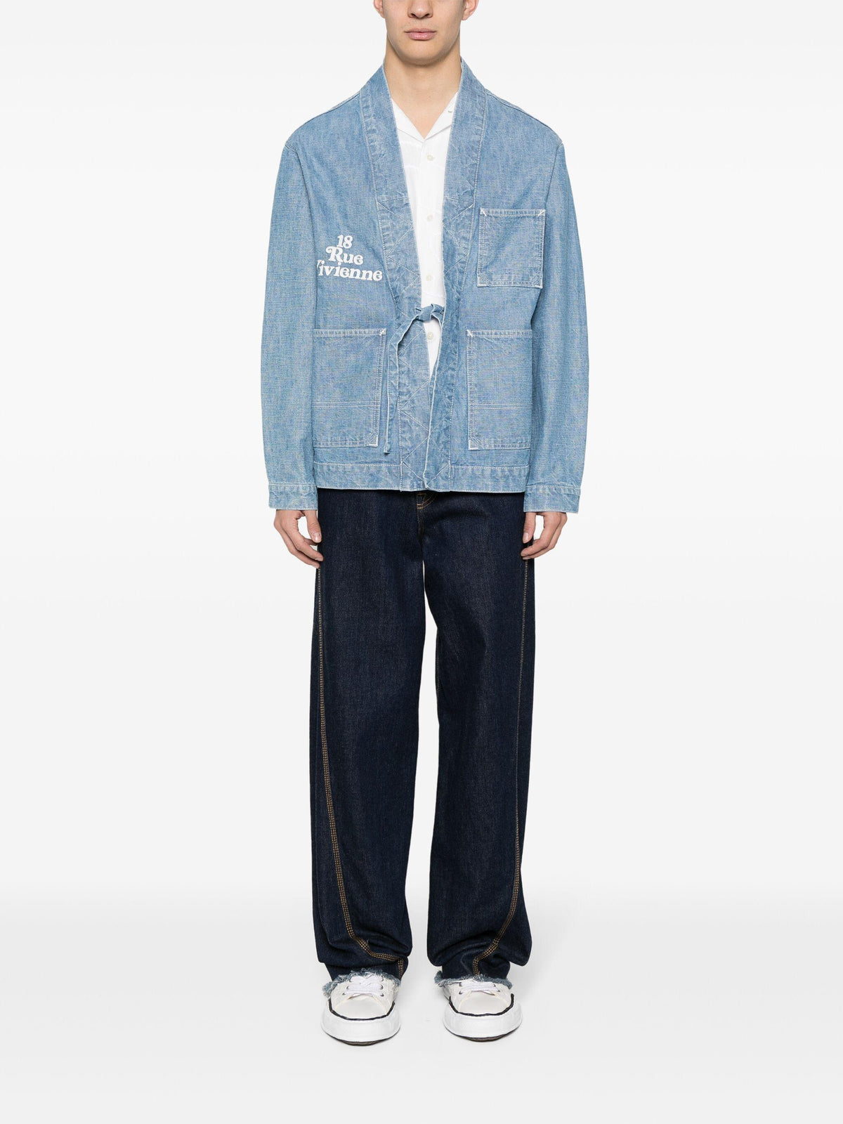 KENZO x Verdy Stone Bleach Blue Denim Kimono Jacket
