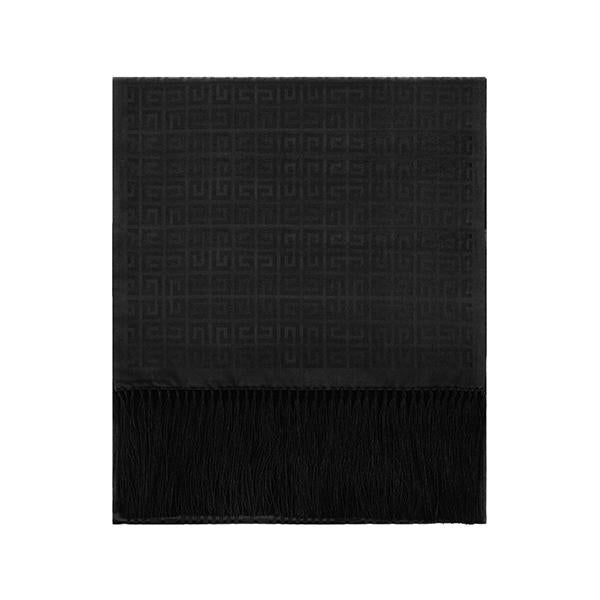 GIVENCHY Monogram Silk Wool Fringe Scarf BP0047P0GR 001 4G