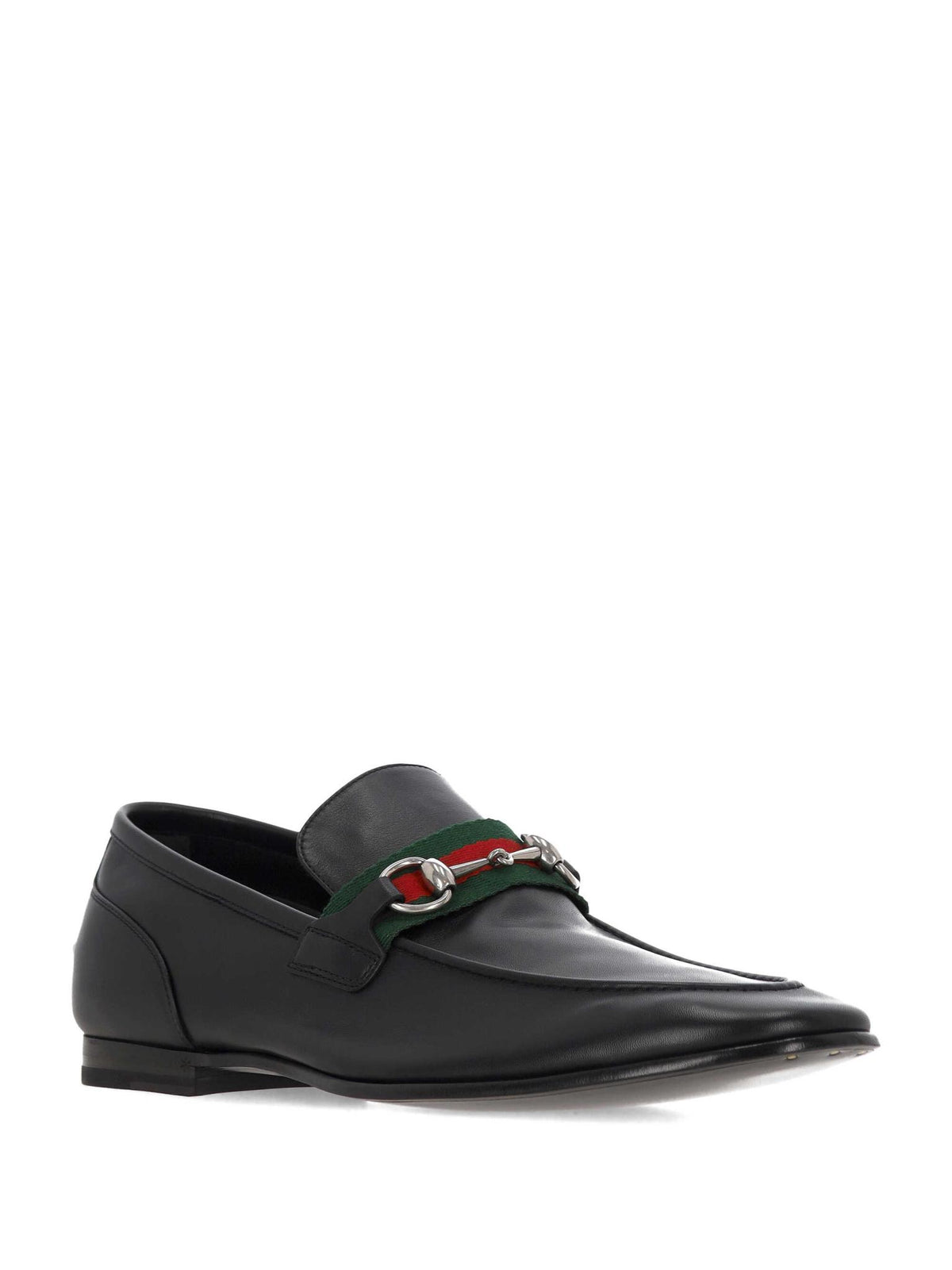 GUCCI Black Leather Loafers for Men