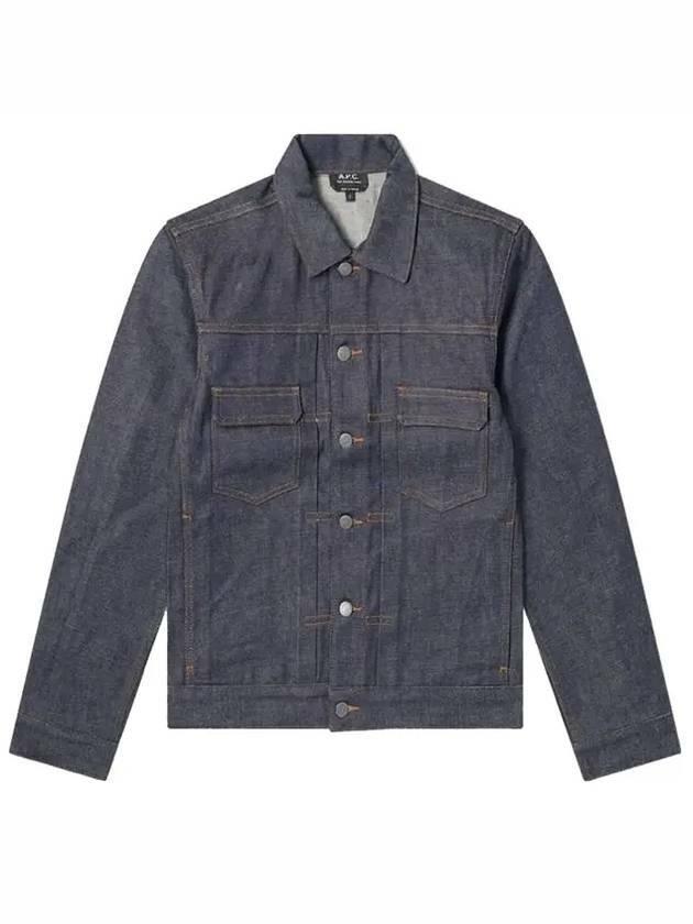 A.P.C. Indigo Denim Work Jacket Long Sleeve Men's Shirt Style CODBS H02191 IAI