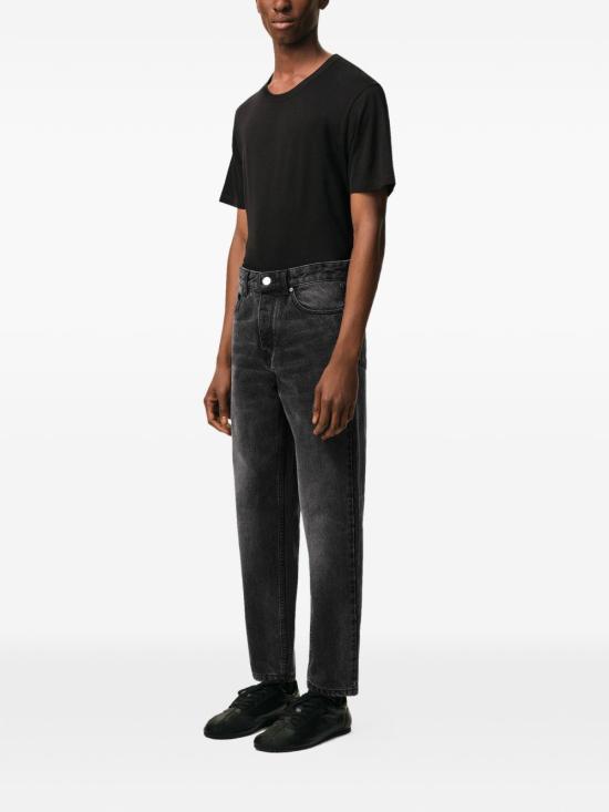 AMI Tapered Fit Denim Jeans for Men HTR103 DE0124 031 BLACK DOM