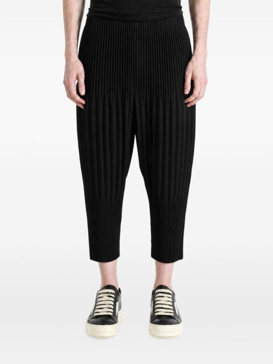 Issey Miyake Homme Plissé Suit Pants Men’s Classic Trouse HP68JF553 15 BLACK DOM