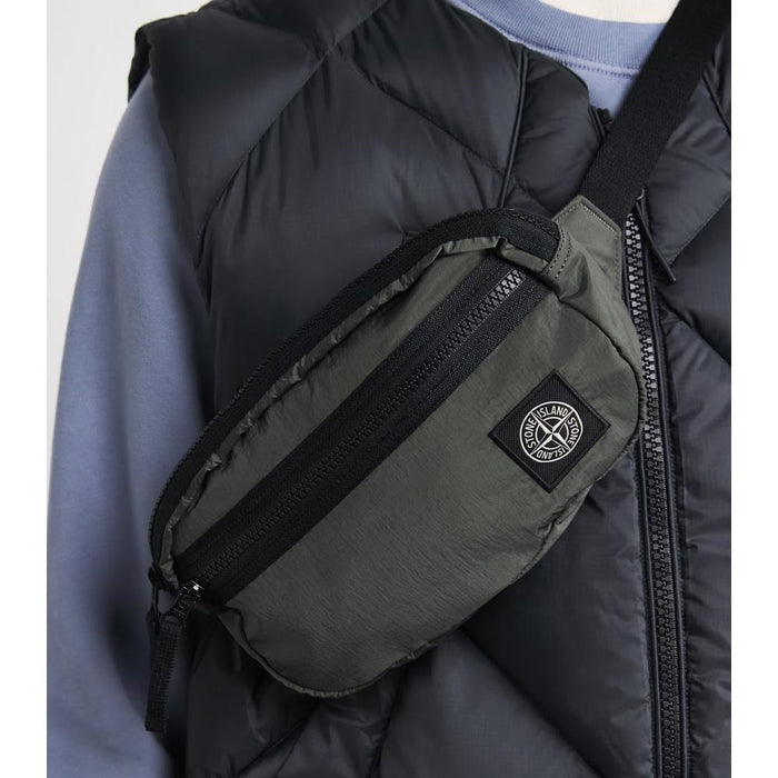 STONE ISLAND Nylon Metal Belt Bag Hip Pack Black