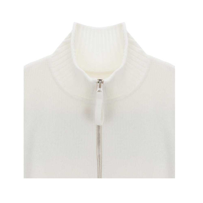 GUCCI Ivory Stripe Zip-Up Knit Cardigan Unisex