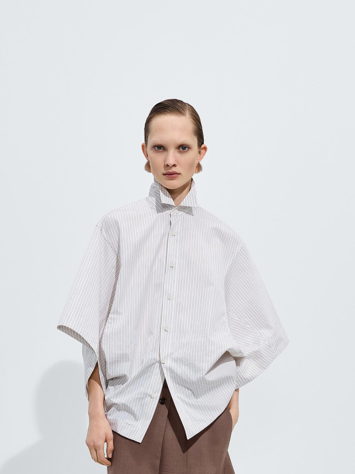 Bottega Veneta Long Sleeve Button-Up Shirt Women’s FW26 Black