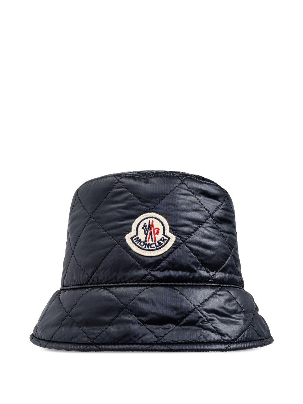 Moncler Wool Knit Beanie Hat Navy Women’s