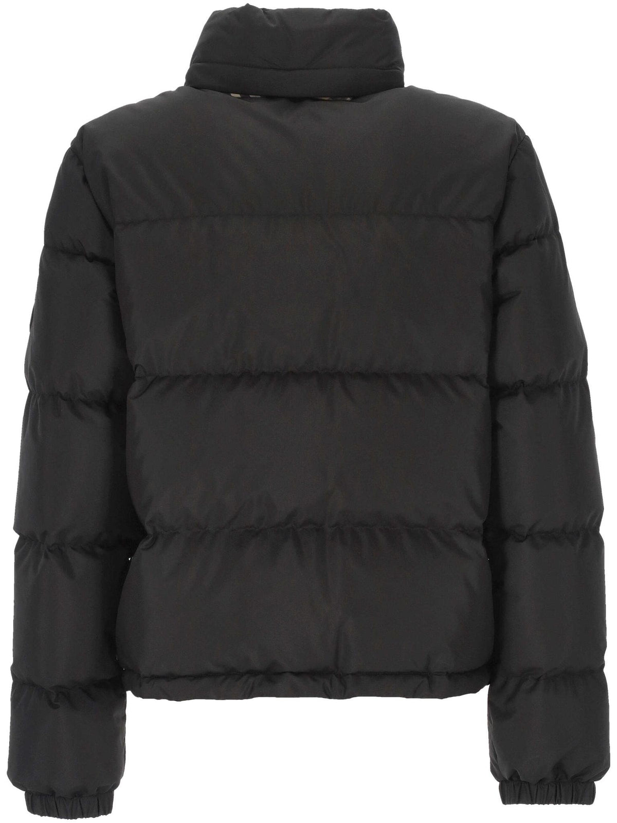 BURBERRY Black Down Puffer Jacket Women