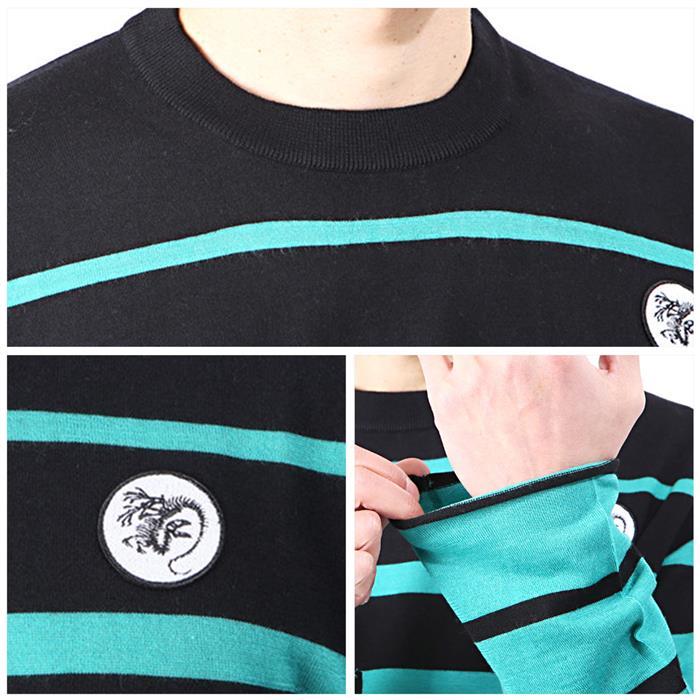 Lanvin Stripe Crewneck Knit Sweater for Men RMPO0010P18 4010