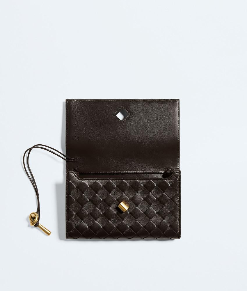 Bottega Veneta Intrecciato Andiamo Strap Pouch Fondant