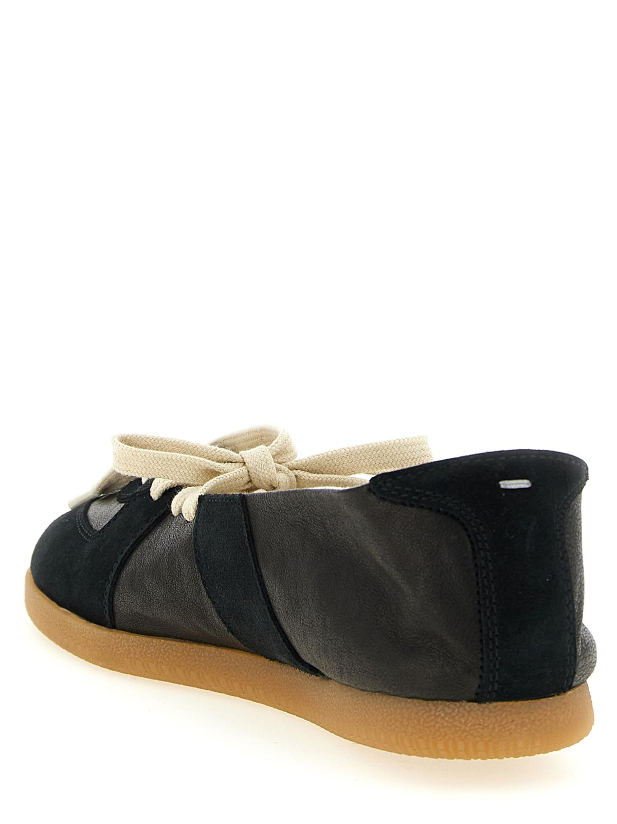 Maison Margiela Black Leather Low-Top Sneakers