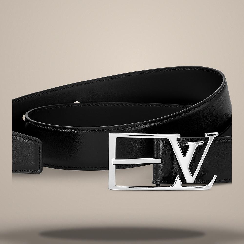 Louis Vuitton Skyline 35mm Black Men's Belt M0687