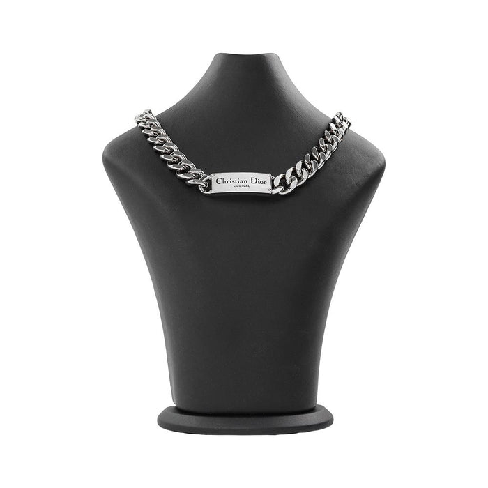 DIOR Chain Link Necklace Silver-Tone Men’s Jewelry