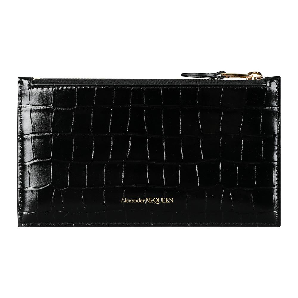 Alexander Mcqueen Skull Flat Women's Card Holder 632036 1JMFG 1050
