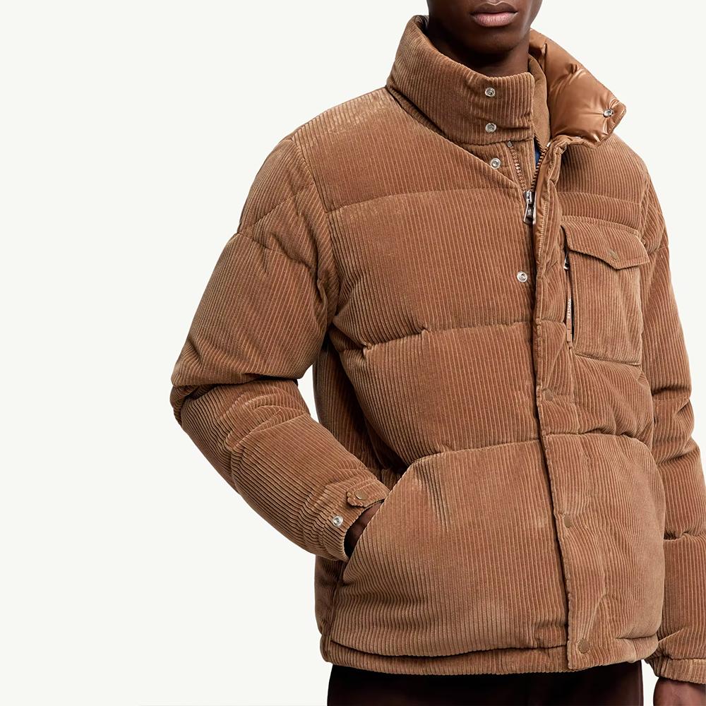 Moncler Corduroy Down Puffer Jacket Brown Men’s K2091 1A00197 598XG 26I