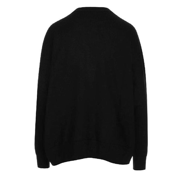 LOEWE Rainbow Logo Black Crewneck Knit Sweater for Women