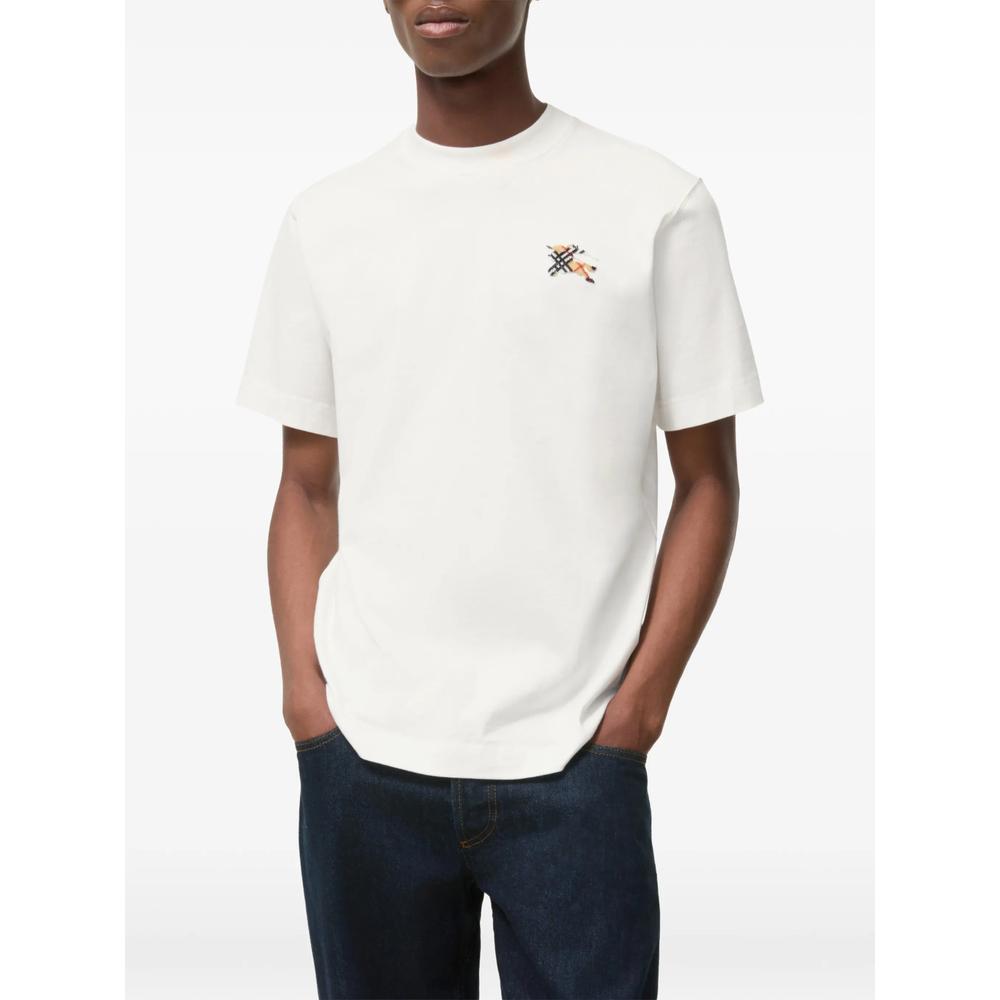 BURBERRY Short Sleeve Cotton T-Shirt Men Black