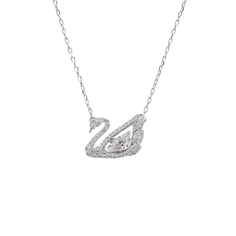 Swarovski Crystal Pendant Necklace for Women 5514421 Dancing Swan