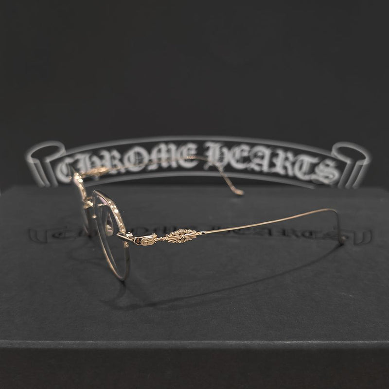 Chrome Hearts Basilictorian Gold Trim Eyeglasses