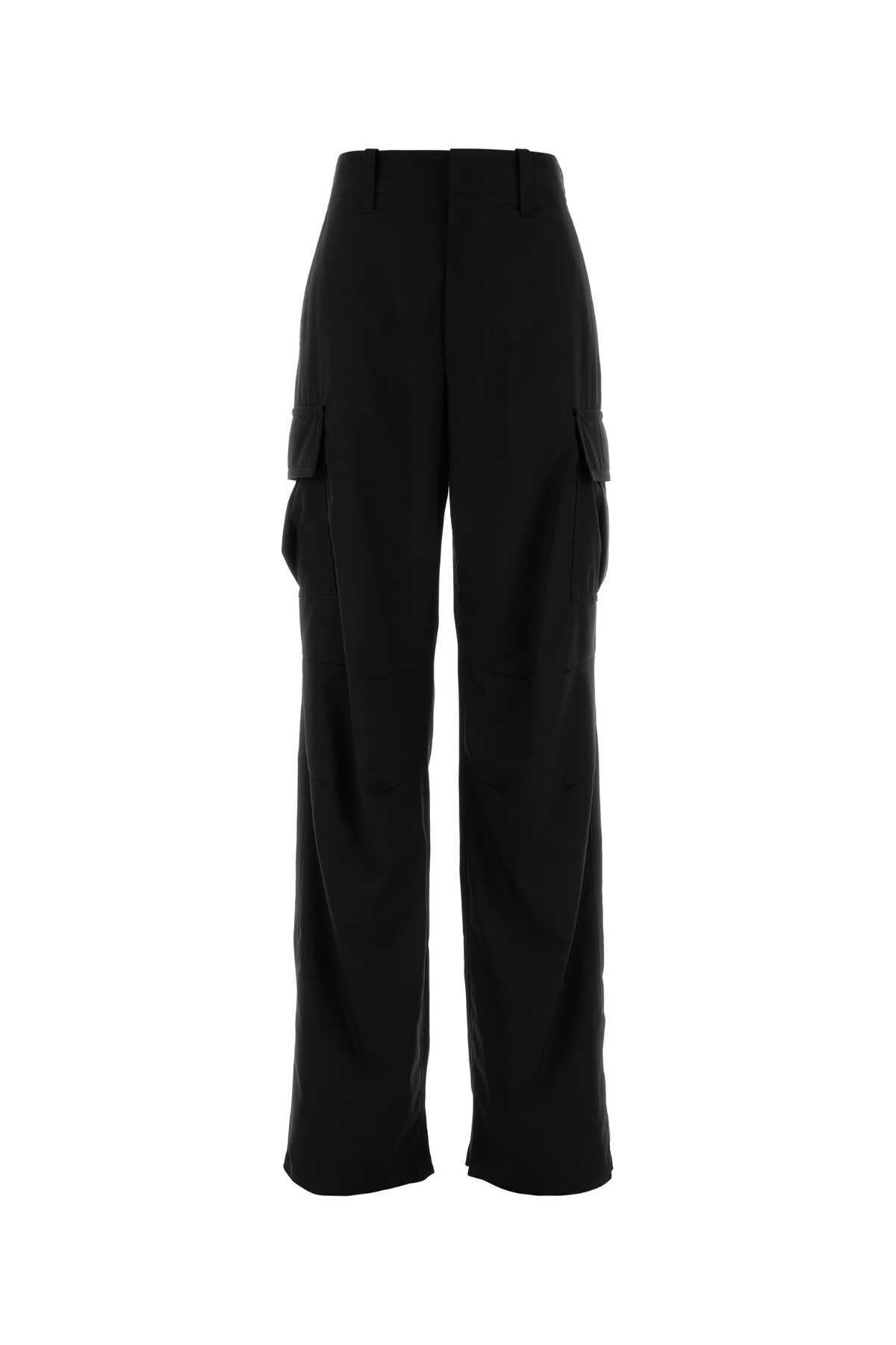 Bottega Veneta Black Cotton Cargo Pants