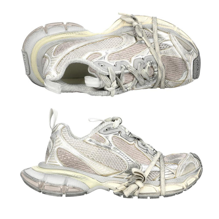 BALENCIAGA 3XL Men’s Low-Top Sneakers White Gray