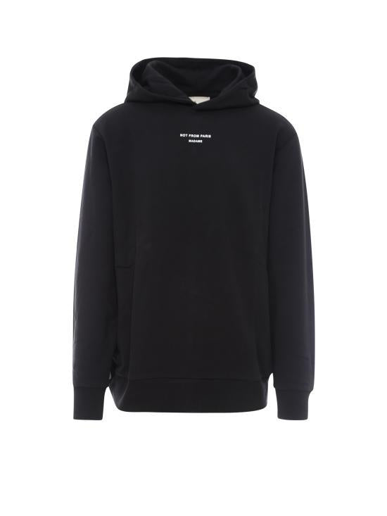 DROLE DE MONSIEUR Black Hooded Sweatshirt PERM P04