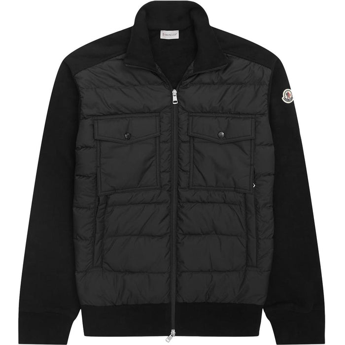 Moncler Logo Patch Mixed Puffer Jacket for Men 8G000 33 89AHS 999