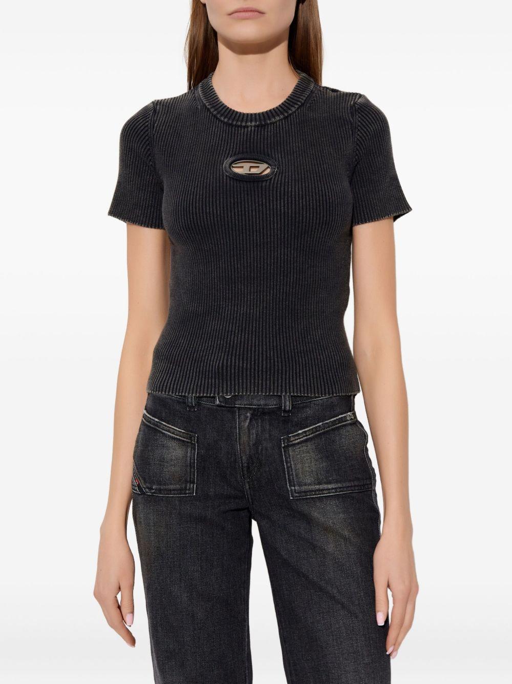DIESEL Black Short Sleeve Cotton T-Shirt