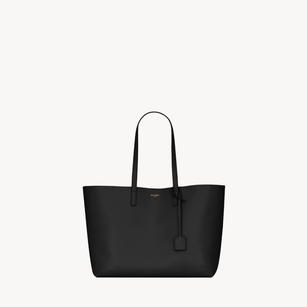 Saint Laurent East West Leather Shopping Tote Bag Black
