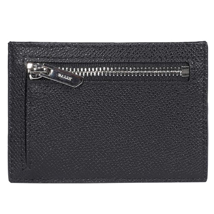BALLY TARRIK Metal Logo Stripe Card Holder Wallet