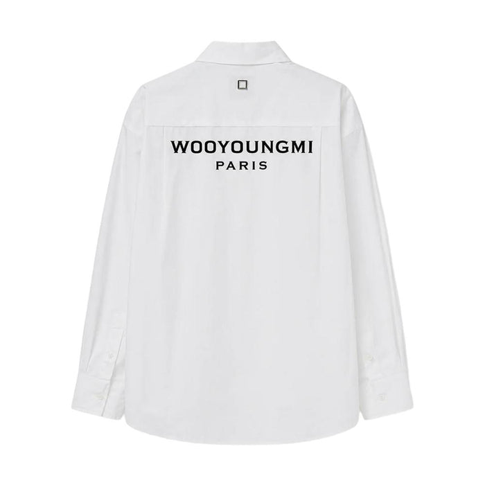 WOOYOUNGMI Men’s Long Sleeve Shirt with Back Logo