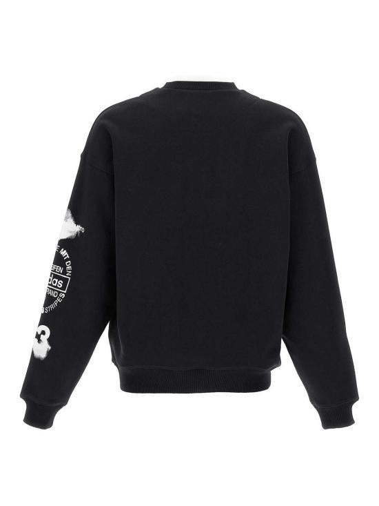 Y-3 Long Sleeve Sweatshirt Black Cotton Men’s Top