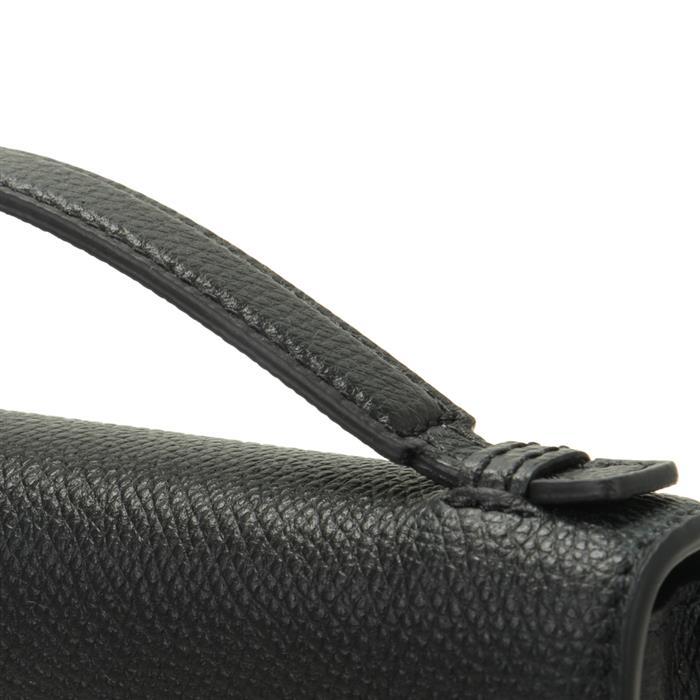 VALENTINO VLogo Signature Chain Wallet Black Leather Shoulder B 6W2P0W42 SNP 0NO