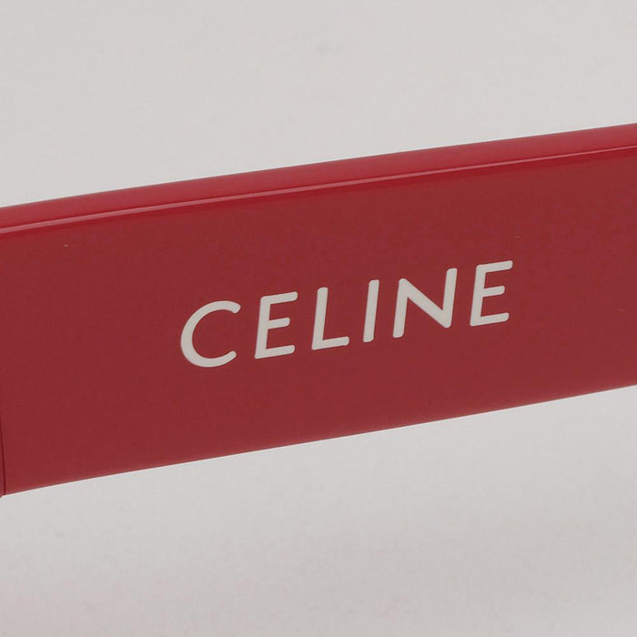 CELINE Monochrome 01 Square Acetate Sunglasses Vivid Red CL40197U 66A