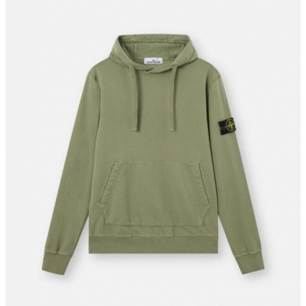 STONE ISLAND Cotton Fleece Regular Fit Hoodie
