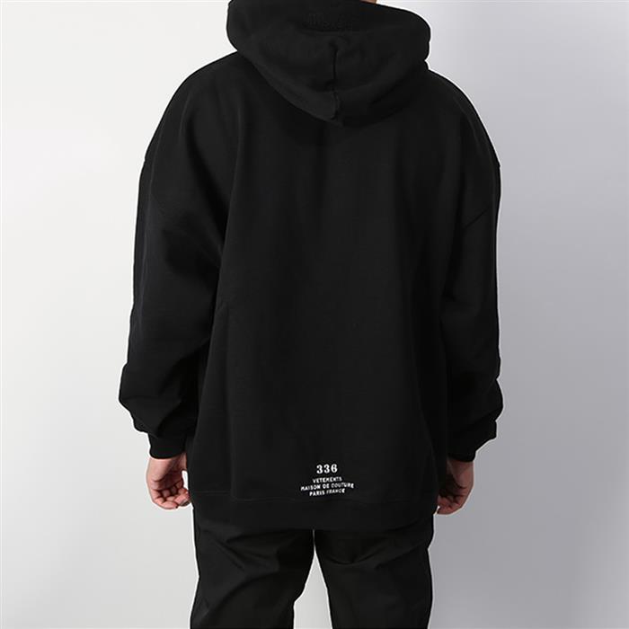 Vetements Black Maison de Couture Logo Hoodie