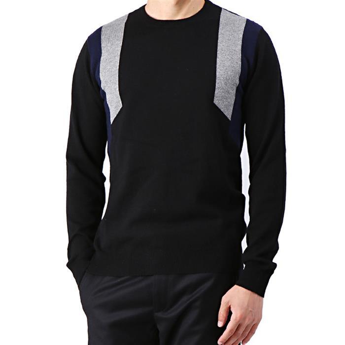 Les Hommes Shoulder Detail Crewneck Knit Sweater